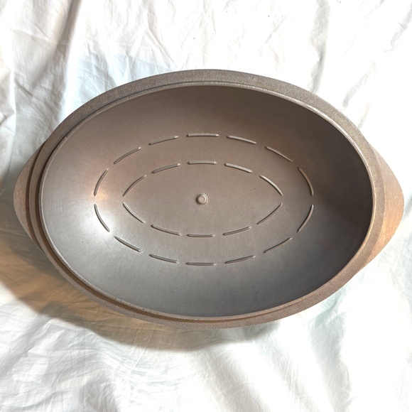 Vintage 1950's CLUB brand Heavy Duty Cast Aluminum Oval Turquoise Roasting Pan - Picture 5 of 11